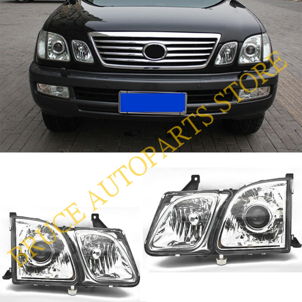 For LEXUS LX470 1998-2007 Pair Front Headlights（Halogen Version