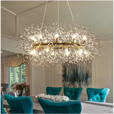 EDISLIVE Calzada Decor 20-Light Chrome Dandelion Firework Chandelier