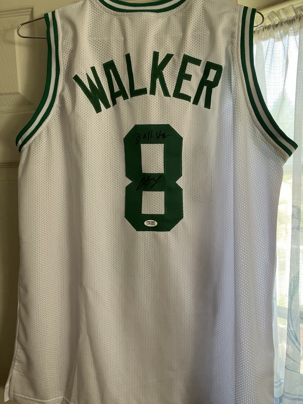 Antoine Walker Celtics Signed XL Jersey. Prime Time Witnessed COA