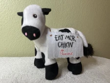Chick Fil A Cow Eat Mor Chik'n More Chicken Small Plush Stuffed Animal 4" tall