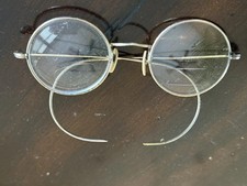 Vintage SHURON 1/10 12K Gold Filled Glasses Round Lenses, 4  Wide  Child  s 20g