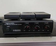 Realistic FM Wireless Three Channel Microphone System Model 32-1228 And 3 Mics