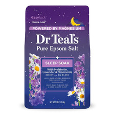 Pure Epsom Salt Soak, Sleep Blend with Melatonin, Lavender  Chamomile Essential