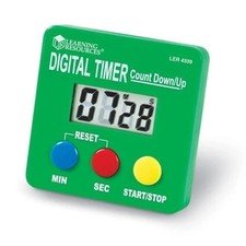 Learning Resources Digital Timer, Count Down/Up, Displays Seconds/Minutes, Ages