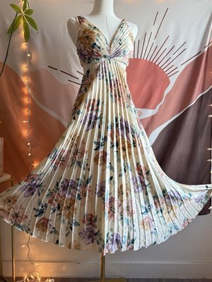 NWT Abercrombie & Fitch Midi Dress XSP XS Floral Brunch Travel Resort