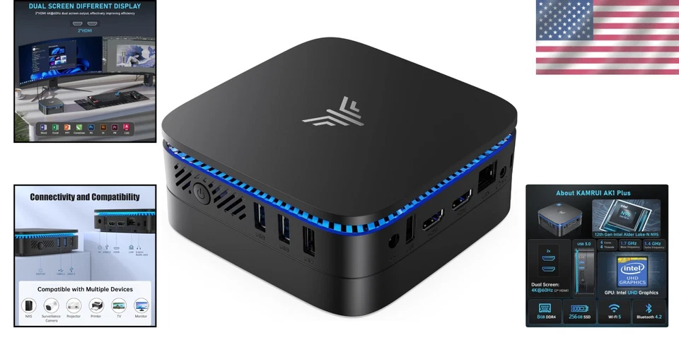 Mini Desktop Computer 8GB RAM 256GB SSD Business Home - Image 2 of 4