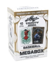 2024 Leaf Trinity Baseball Mega Box — Memorabilia Card per box! — Sealed