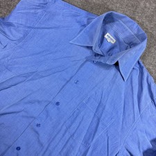Camisa con botones Kenzo Homme para hombre 3 azul envejecido manga larga preppy