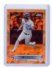 2022 Topps Chrome Sapphire Corey Dickerson Toronto Blue Jays #478 Orange /25
