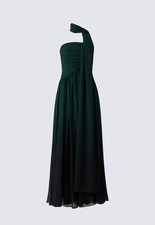 H&M x Elie Saab ?? Scarf Detail Chiffon Dress Green Black Size 4