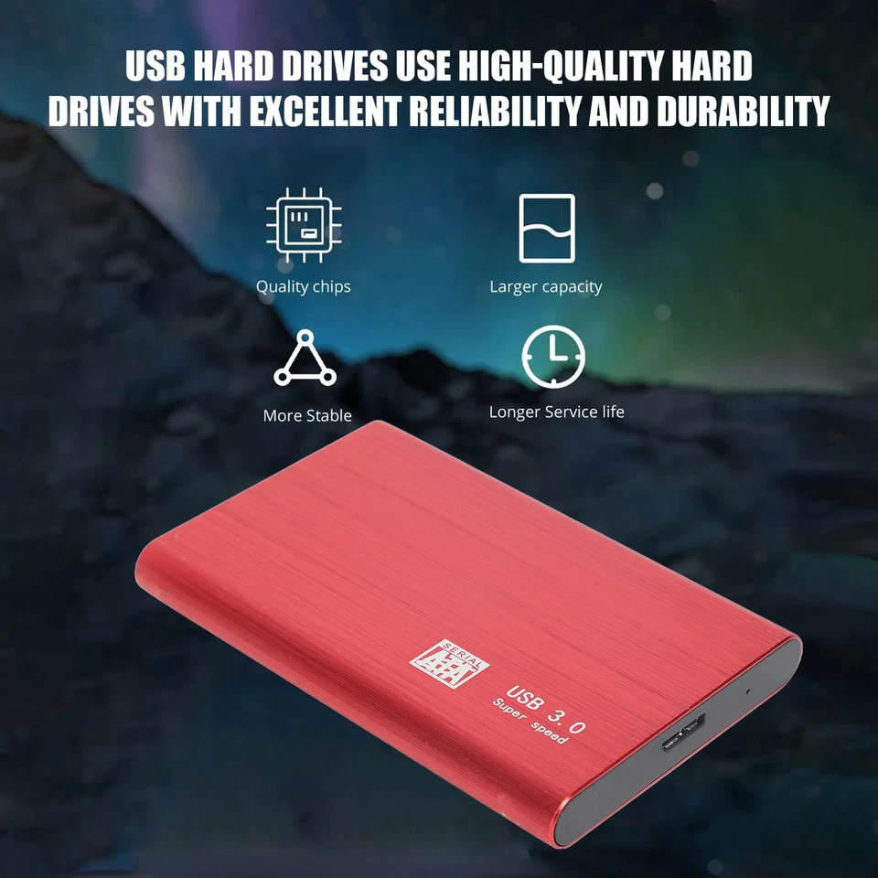 Disco duro externo portátil USB 3.0 de 12 TB 10 TB disco duro de almacenamiento para Win 7/8/10/XP Foto 3 de 4