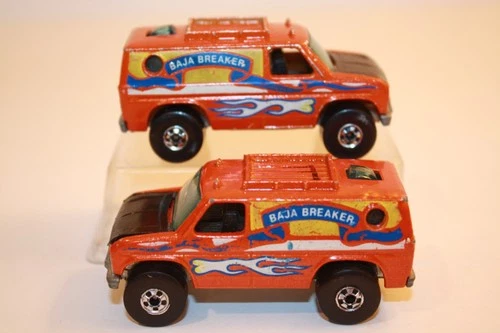Two (2) Vintage 1977 Hot Wheels Speedway Specials Baja Breaker Van Trucks