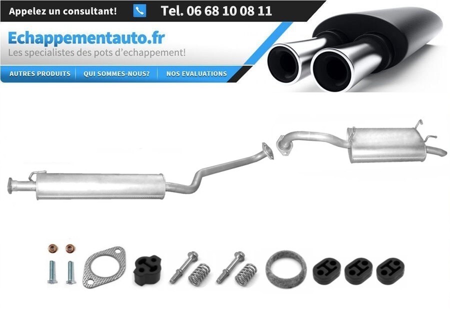 Échappement Nissan Primera 2.0 anti-corrosion pour réparer break bruyant 2002