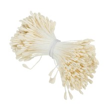 340Pcs 2.5mm Double Heads Flower Stamen Artificial Flower Pistil Cream White