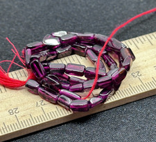 Strand of Polished Garnet Gemstone Beads- Vintage Estate Find