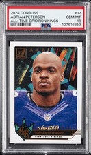 2024 PANINI DONRUSS ALL-TIME GRIDIRON KINGS #12 ADRIAN PETERSON PSA 10