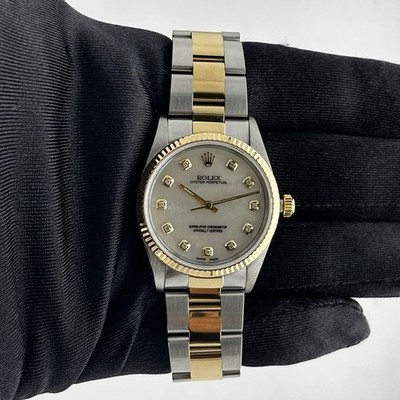 1991 Rolex Oyster Perpetual  34mm Stainless Steel & Yellow Gold 14233