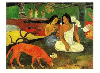 Postcard Paul Gauguin ''Arearea'' 1892 Tahiti Musee d'Orsay, Paris MINT