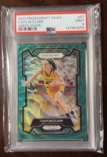 2024 PANINI PRIZM DRAFT PICKS #57 CAITLIN CLARK GREEN WAVE PSA 9 MINT