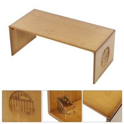 Tawny Foldable Floor Table Bamboo Folding Coffee Table Without Assembly 13.22lbs