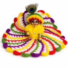 Handmade Baby Krishna Woolen Dress  Laddu Gopal Winter Poshak  2 Dress combo 