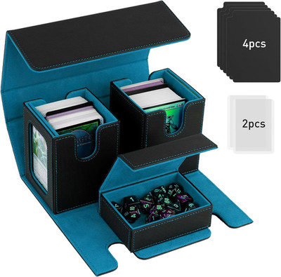 Timovo MTG Deck Box, Commander Deck Case Fits 200+ Double-Sleeved Cards, Magneti