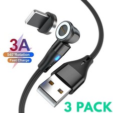 For iPhone 14 13 12 11 XR SE X 8 7 6 540  Magnetic USB Cord Fast Charging Cable