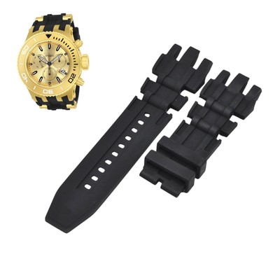 Subaqua 22365 26mm Black Rubber Watch Strap For Invicta