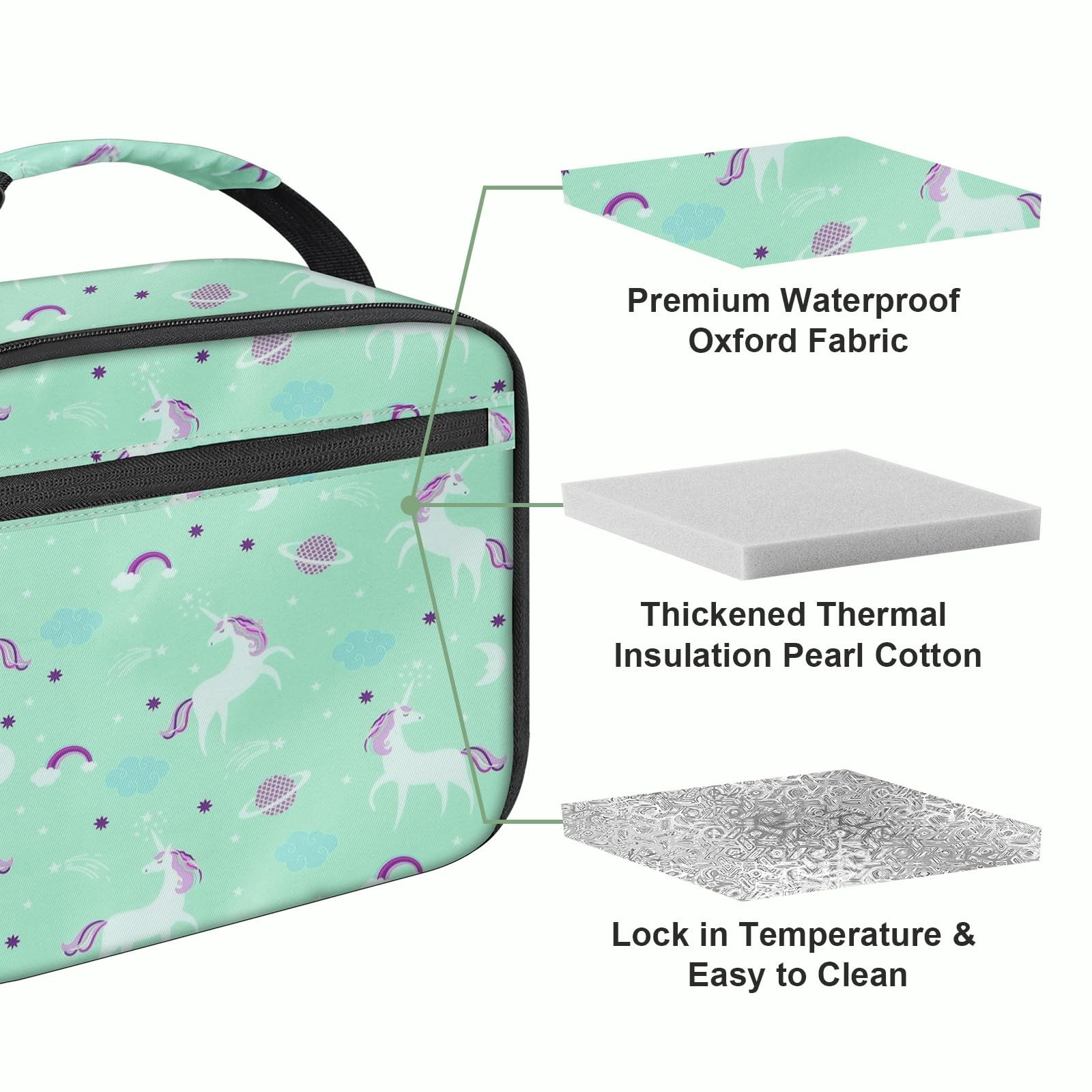 Kids Lunch Box for Boys Girls Lunch Bag Insulated Durable Lunchbox Children L...