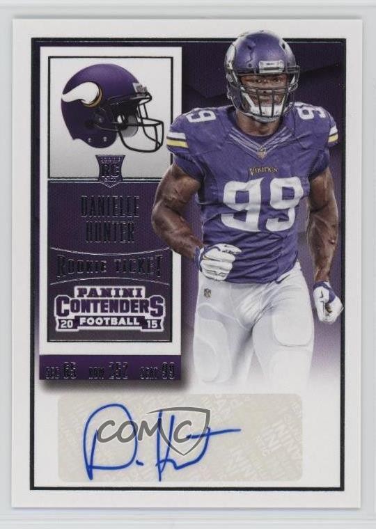 2015 Panini Contenders Ticket Danielle Hunter (Base) #132 Rookie Auto RC e2p