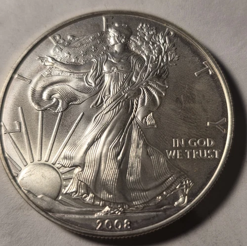 2008 Silver Eagle $1 Dollar 1oz Uncirculated .999 -MS-Brilliant Uncirculated-
