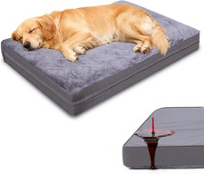 XXL Dog Bed for Large Dogs, Waterproof XXL Dog Crate Pad with Orthopedic Egg Cra
