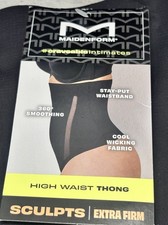Maidenform High Waist Thong Sculpts Extra Firm LG NWT