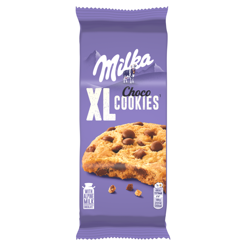 7622210063113 Milka XL Cookies Choco Ciastka z kawałkami czekolady