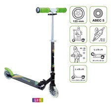 B:WARE: 102 muuwmi Aluminium Scooter Neon 125 mm, mit Leuchtrollen