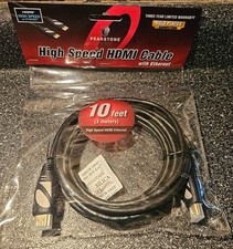 New! Pearstone High Speed HDMI (A to A) Cable Gold Plated Connectors 10 Ft