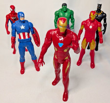 MARVEL Basic 5" Figures Capt America +shield Iron Man walking Black Panther Hulk
