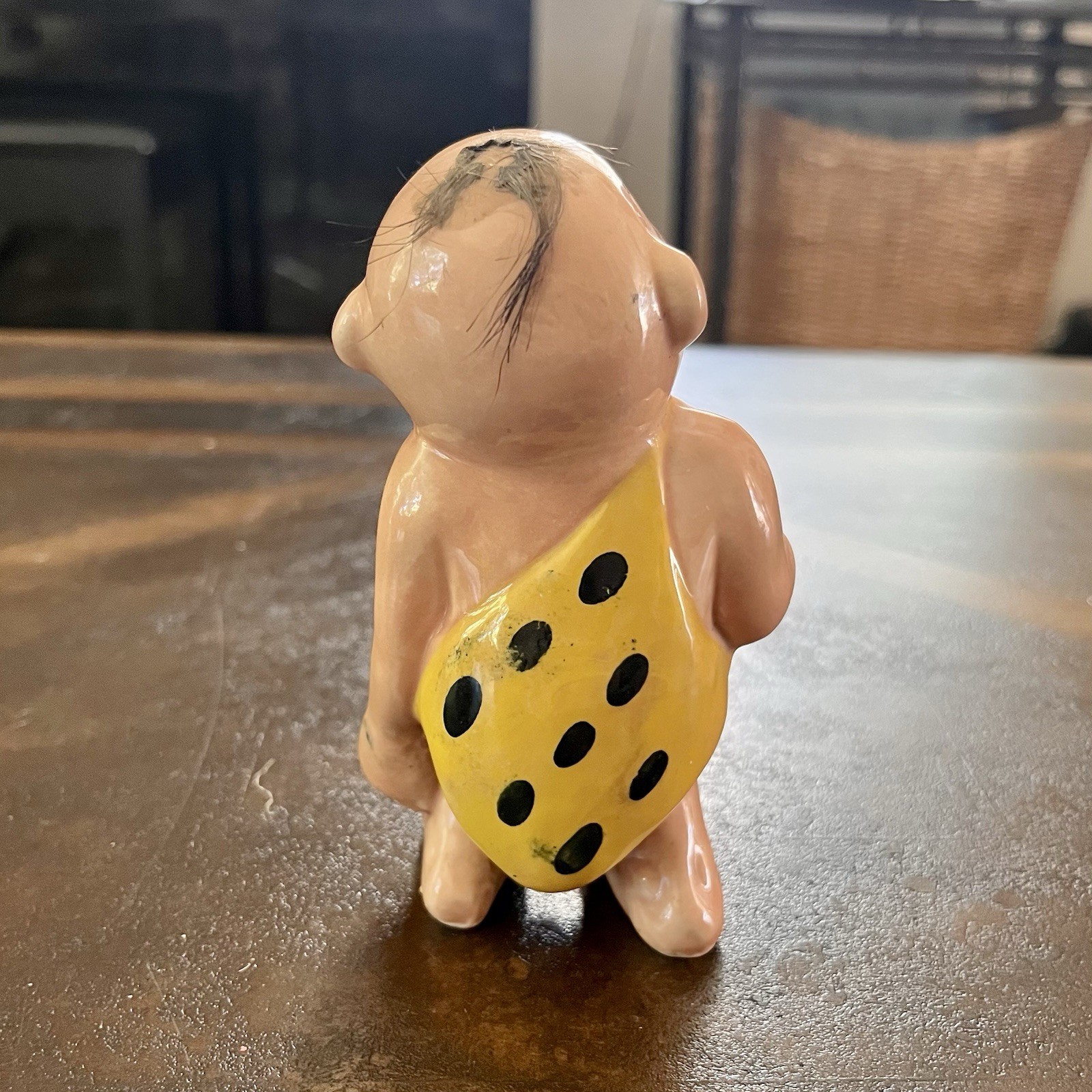 2 Kreiss Psycho Ceramics Dinosaur + Caveman, minor flaws see description