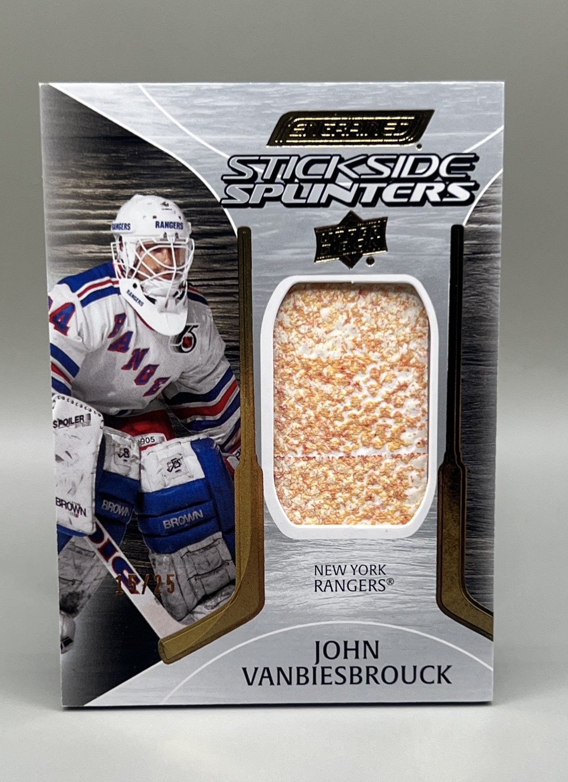 2024-25 Upper Deck Engrained Icons - Stickside Splinters John Vanbiesbrouck...