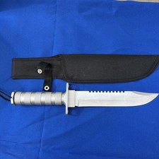 8.5  Survival Combat Tactical Serrated Hunting Knife W/ Sheath Bowie Fixed Blade