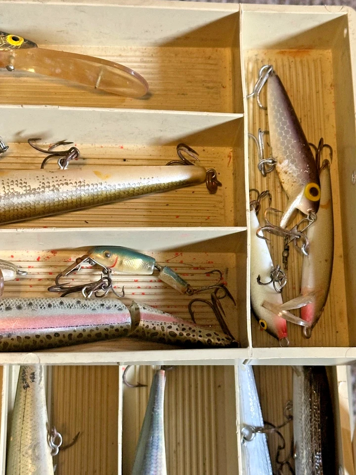 Antigo Lote Enorme 60 Iscas Heddon ZARA Spook Madeira Cobra Cordell Rebel Smithwick NOS - Imagem 4 de 4