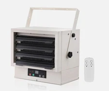 Electric Garage Heater, 7500-Watt Digital with Remote Ceiling/Wall Mount