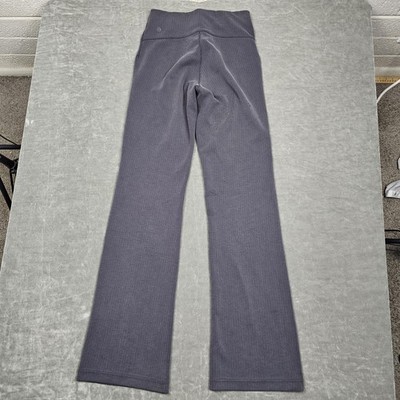 lululemon ヨガパンツ グレー サイズ4 Lululemon Pants Womens 4 Gray High Rise Ribbed Straight Yoga