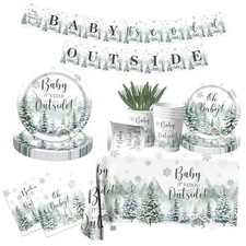 Winter Baby Shower Decorations, 142pcs Baby It's Cold Outside Baby Shower