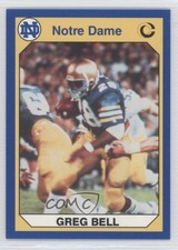 1990 Collegiate Collection University of Notre Dame Greg Bell #45 0a1