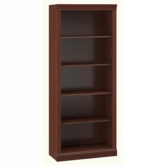 Bush Saratoga 72"H 5-Shelf Adjustable Bookcase, Harvest Cher