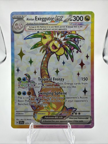 Alolan Exeggutor ex 225/191 Surging Sparks Double Rare Secret Pokemon Card NM