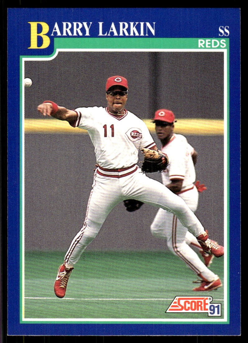 Barry Larkin 1991 Score #505 Cincinnati Reds MLB READ FREE SHIPPING AutographDen