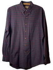 VTG Ralph Lauren Chaps Country Cottons Button Up Plaid Shirt Size Large