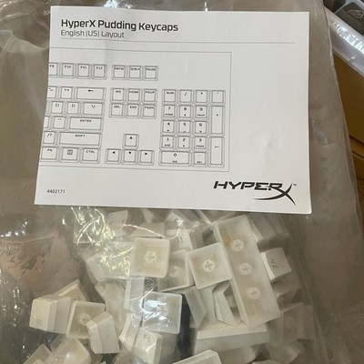 HyperX Pudding Keycaps & Rainbow Keycaps, Full 104 Key Set, OEM Profile
